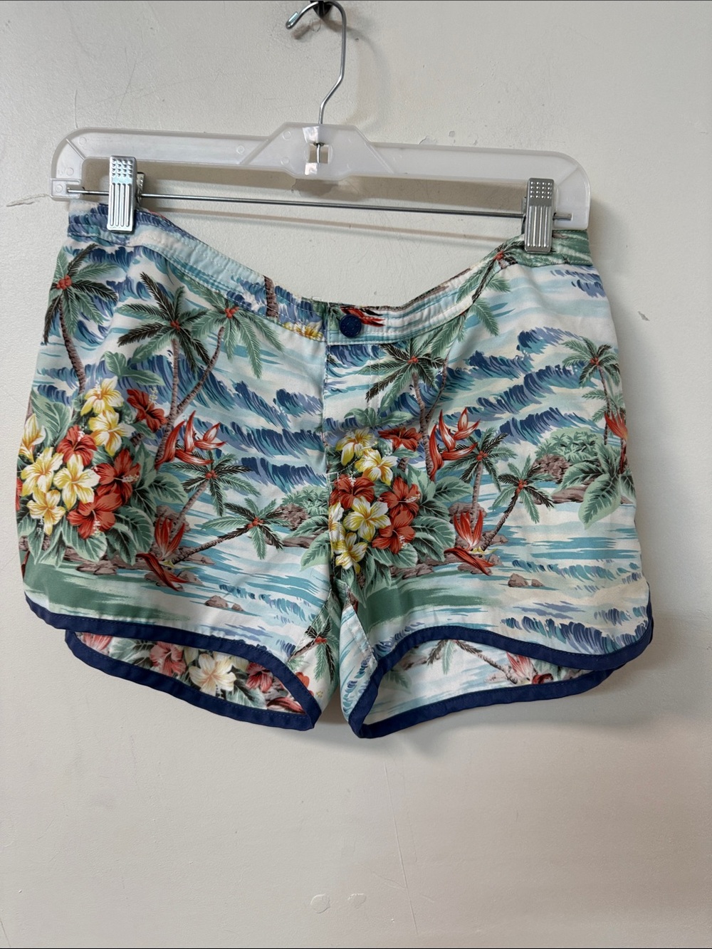 Roxy Tropical Floral board  Shorts - Navy Trim Y2K
